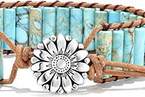 Flower buttons and turquoise