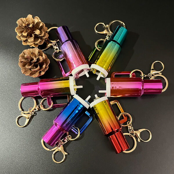 Wholesale gradient color high-end trendy fashion Mini Tumbler Cup Keychains