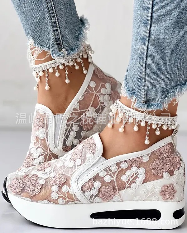 Wholesale Spring and Summer Rubber Lace Mesh Sandals