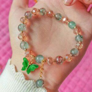 Green butterfly bracelet/free bag
