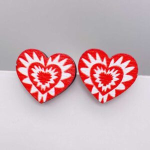 JE1199G / Wooden ear studs