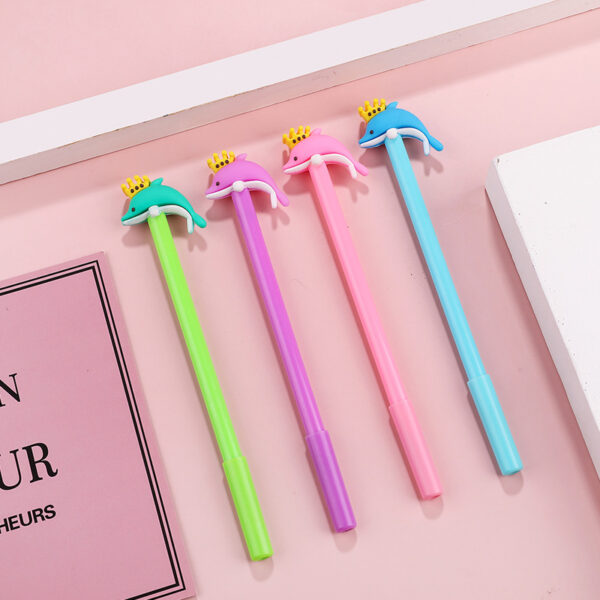 Wholesale Plastic Crown Dolphin Gel Pen