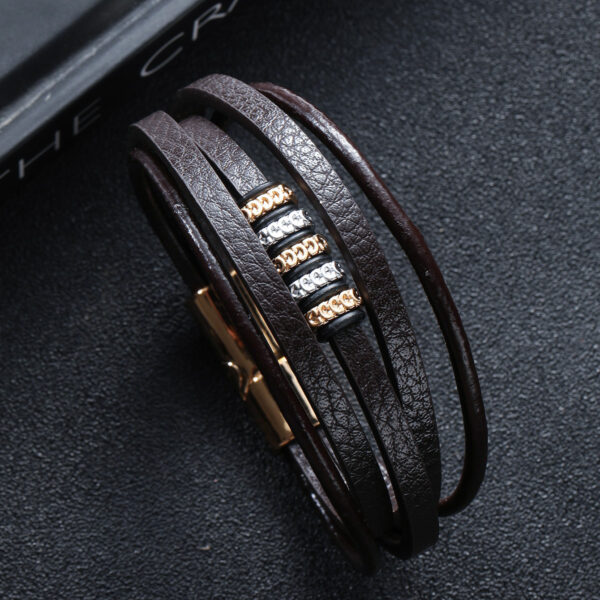 O1CN01HbhFck1w2YIWYkXJH_3192076250-0-cib Wholesale Vintage Personalized Magnetic Buckle Men's Leather Bracelet