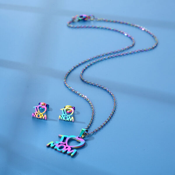 O1CN01HcVQe82BhVs2lcvgN_2207598918370-0-cib Wholesale Mother's Day Stainless Steel Earrings Jewelry Set