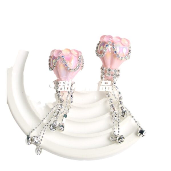 Wholesale Cat Eye Love Crown Beads Full of Diamond Hot Air Balloon Tassels Acrylic Beads