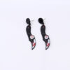 Wholesale Halloween Acrylic Print Blood Knife Earrings