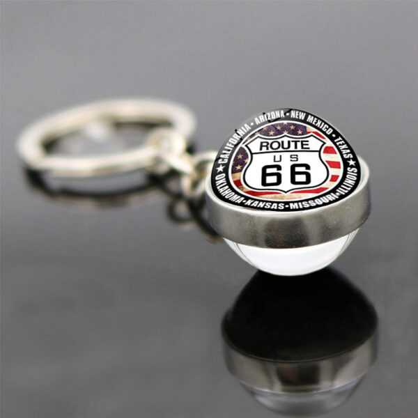 Wholesale US Route 66 Sign Zinc Alloy Keychains