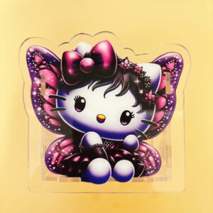 B243-butterfly hello kitty pen holder