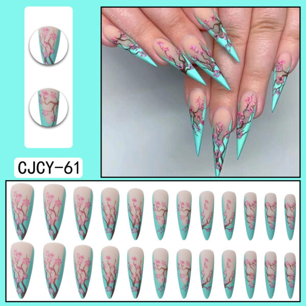 Wholesale Chinese Style Plum Blossom Long Nail Stickers