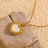 Wholesale Stainless Steel 18K Gold Plated Vintage Shell Love Necklace