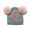 Wholesale Acrylic Double Wool Ball Children Love Knitted Hat