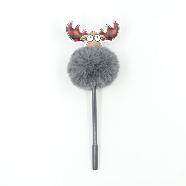 O1CN01HiRoAQ1r8tfVfNdMW_2215876325587-0-cib Wholesale Christmas Cartoon Shape Elk Hair Ball Pen
