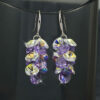 Wholesale Super Shiny Synthetic Crystal Light Purple Multi-Layered Disc Color Earrings