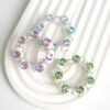 Wholesale Shiny Clover Water Diamond Crown Running Ring Acrylic Beads