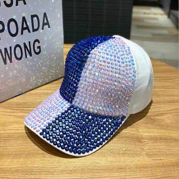 O1CN01Hl2g1e2CZ6DGZcgJk_2215078058487-0-cib Wholesale Cotton Two-color Patchwork Diamond Studded Baseball Caps