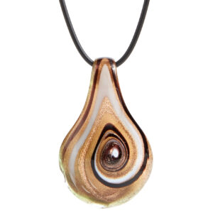 Leather rope necklace brown