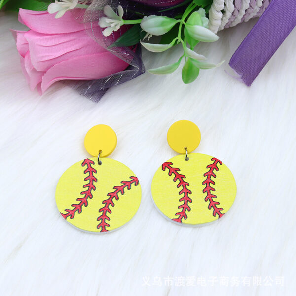 O1CN01Hn6UqG1T3M34V7ufD_2677772326-0-cib Wholesale Wood Print Basketball Soccer Ear Studs