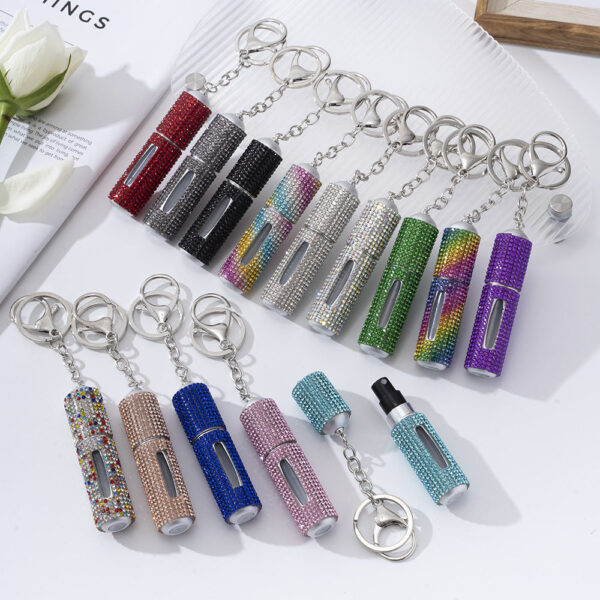 O1CN01HnKSWV2FWIncKYMvX__2217187058887-0-cib Wholesale Diamond-studded Creative Perfume Bottle Keychain