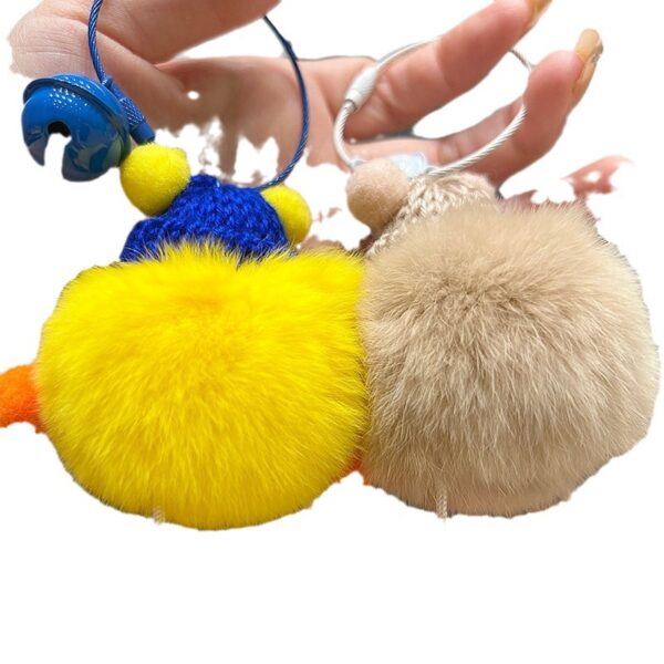 Wholesale Cute Duckling Plush Ball Keychain