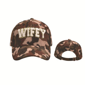 Style 3-camouflage WIFEY corduroy baseball cap / Adjustable