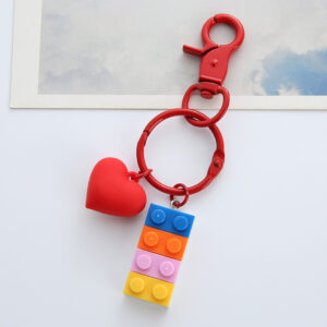 Red love building block buckle / Single opp bag packaging