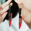 Wholesale Gothic Halloween Blood Knife Acrylic Earrings