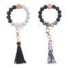 Wholesale Leather PU Tassel Silicone Wrist Keychain