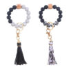Wholesale Leather PU Tassel Silicone Wrist Keychain