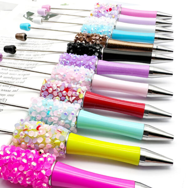 Wholesale Beadable Pens Petal Sequin Resin Diamond Ballpoint Pen