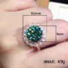 Wholesale Teal Zircon Copper Rings