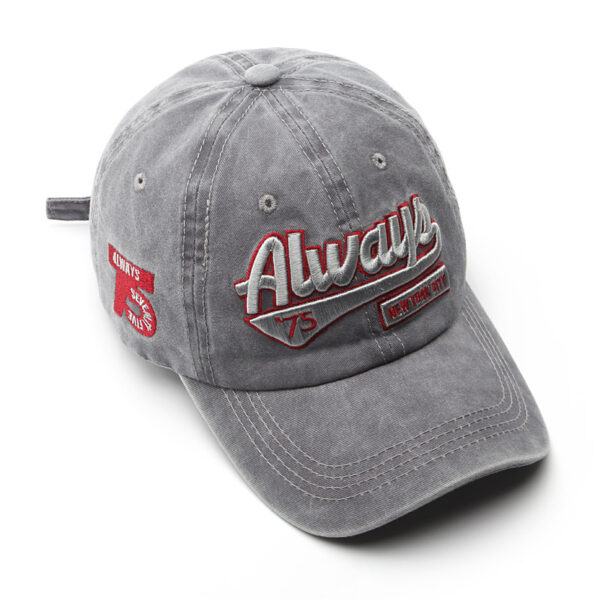 Wholesale Cotton Washed Distressed Letter Embroidery Baseball Cap