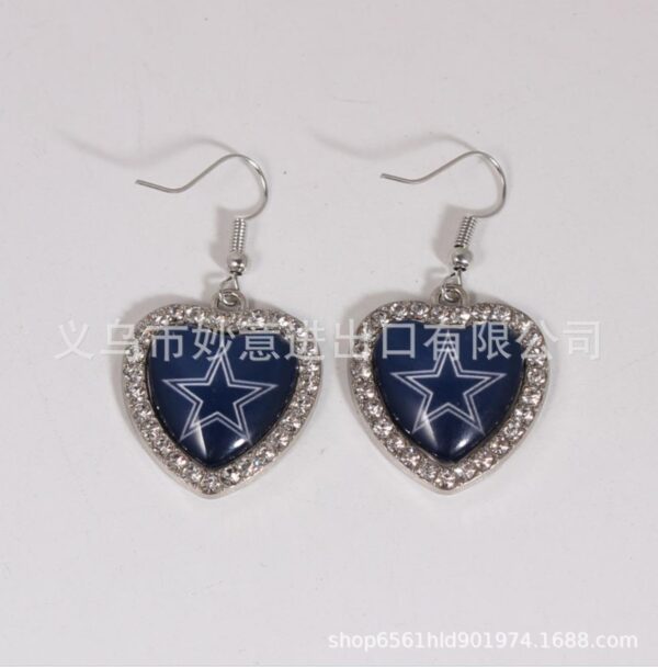 Wholesale Peach Dot Diamond Logo Earrings