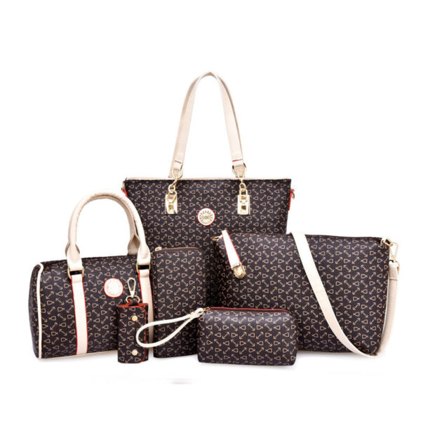 O1CN01Hsw8iu2LoVw2sogQA_2209967679739-0-cib-1 Wholesale PU Bone Pattern Printing Shoulder Bag Six-piece Set