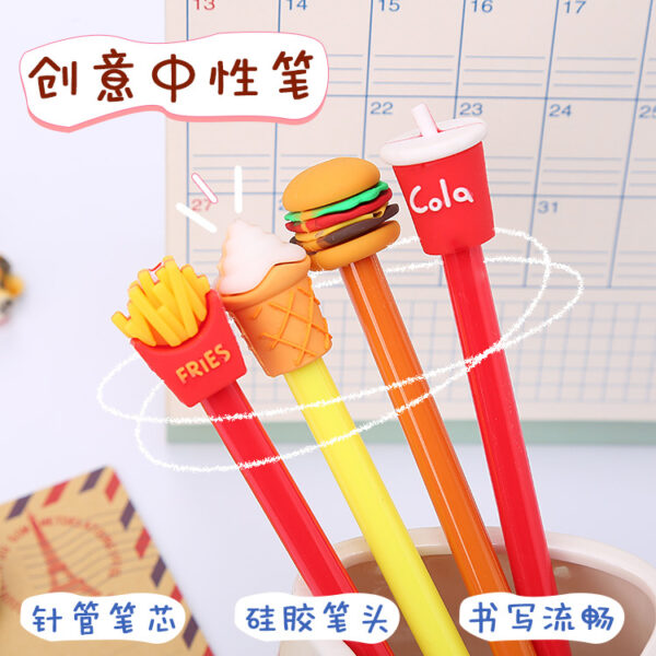 Wholesale Plastic French Fries Coke Hamburger Ice Cream Rollerball Pen