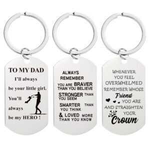 Wholesale Father's Day Mother's Day Teacher's Day Gift Lettering Metal Keychain