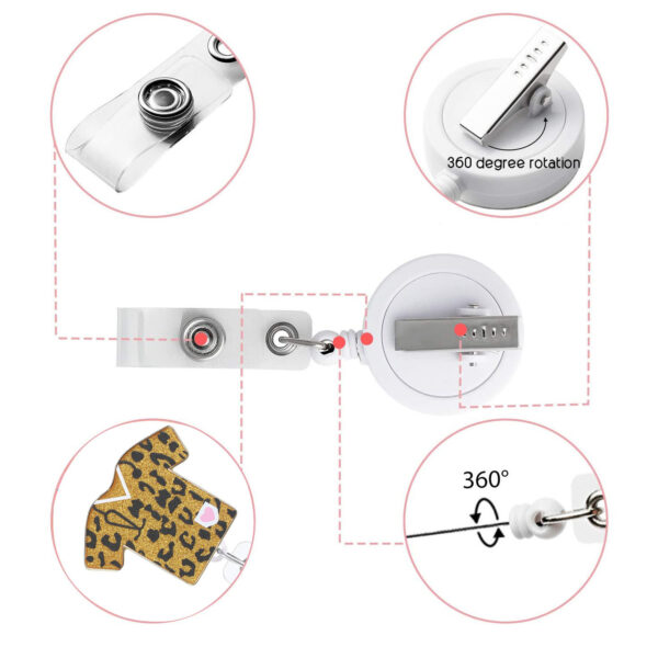 O1CN01HxHsQo1E0PFVoBzR8_2129230289-0-cib Wholesale Leopard Print Medical Stethoscope Badge Scroll Retractable ABS Keychain