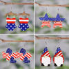 Wholesale Star Stripe Love Swimsuit Dwarfs Double Sided Wood Earrings