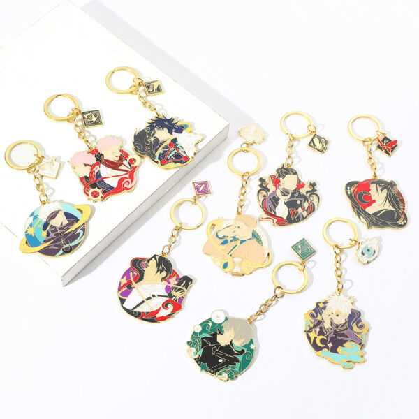 Wholesale Spell Attack Gojo Satoru Metal Pendant Keychain