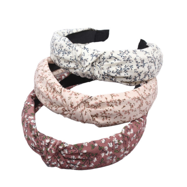 Wholesale Fabric Printed Cross Knotted Headbands