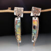 Wholesale Vintage Stained Glass Metal Earrings