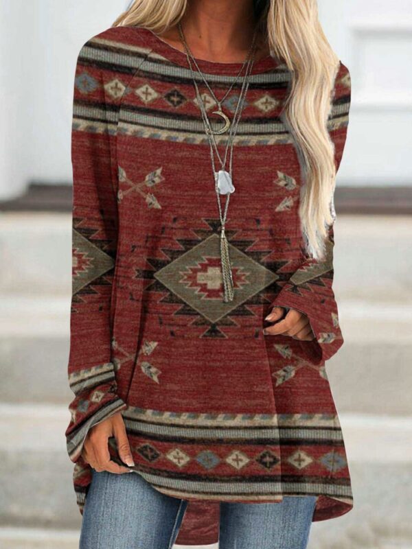 O1CN01I3FVf81mwkZ65nyfR_2212786575019-0-cib Wholesale Printed Round Neck Western Style Raglan Sleeve Loose T-Shirt