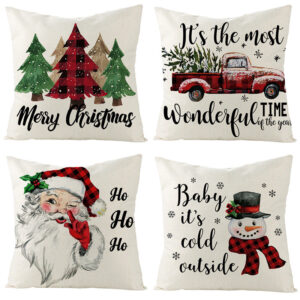 Wholesale Christmas Pillow Sets Linen Home Cushion Sets