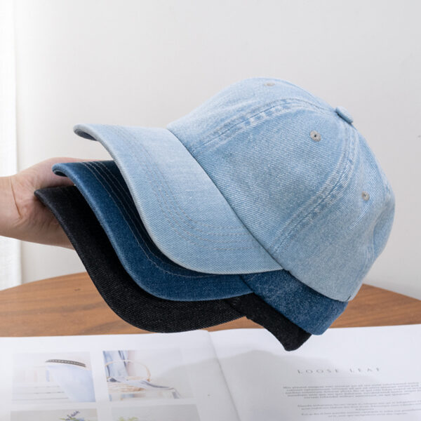 Wholesale Washed Denim Dark Blue Outdoor Sun Visor Baseball Cap