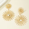 Wholesale Metal Hollow Flower Alloy Earrings
