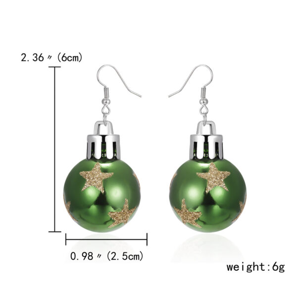 Wholesale Cartoon Cute Christmas Sequins Resin Lamp Ball Earrings