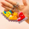 Wholesale Simulation Roller Skates PVC Soft Plastic Creative Key Chain