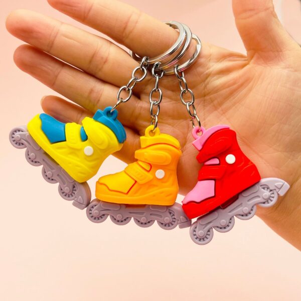Wholesale Simulation Roller Skates PVC Soft Plastic Creative Key Chain