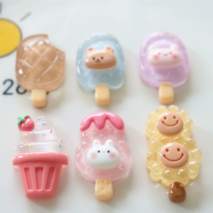 Wholesale Ice Cream psicle DIY Resin Hair Clips Aessories