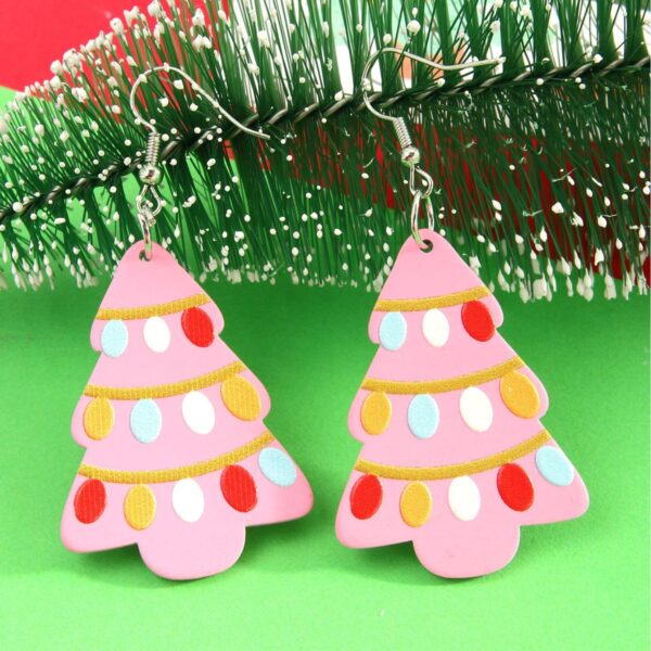 Wholesale Christmas Tree Fashion Printed Lantern Balloon Cookies Elk Acrylic Earrings Earrings Earrings