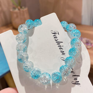 Blue two-color glass bracelet